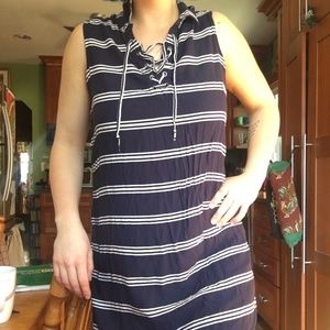 Striped blue dress